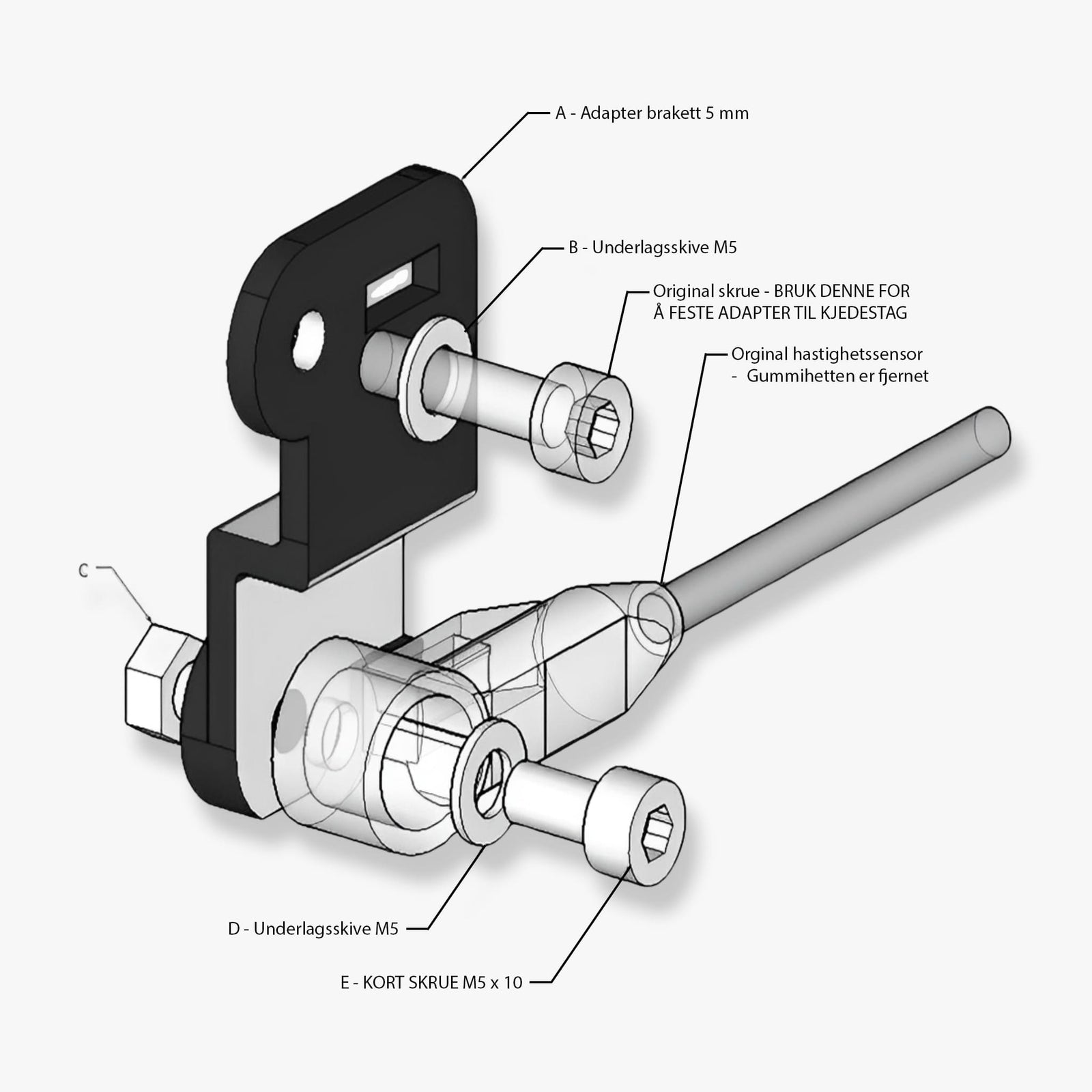badassBox adapter brakett 10mm - ebiketech