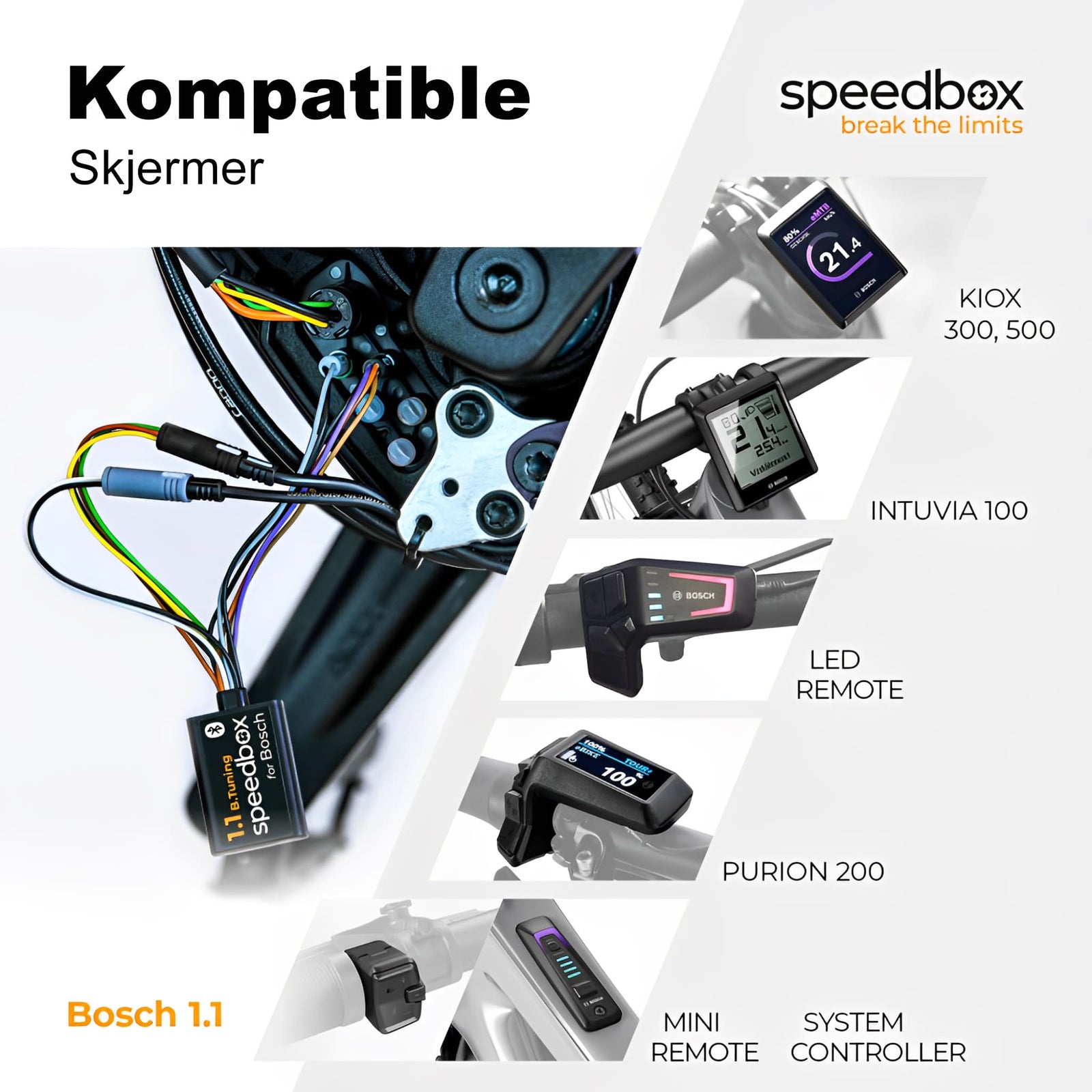 SpeedBox 1.1 B.Tuning for Bosch (Smart System) - EL - SYKKELTRIM - ebiketech