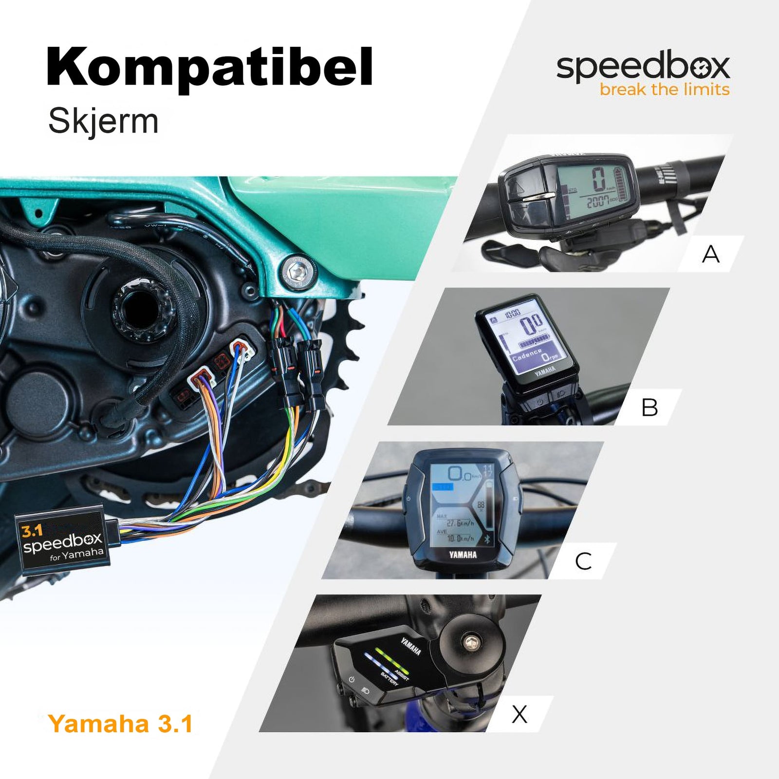 SpeedBox 3.1 for Yamaha (PW - X3, PW - S2) - ELSYKKEL - TRIM! - ebiketech