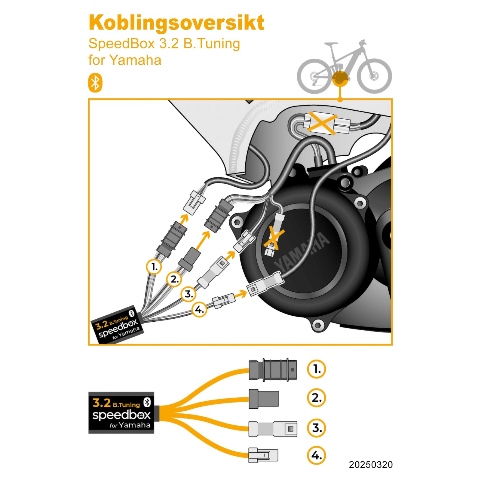 SpeedBox 3.2 B.Tuning for Yamaha (PW - X, PW - SE, PW - TE, PW - X2, PW - ST) - ELSYKKEL - TRIM med App! - ebiketech