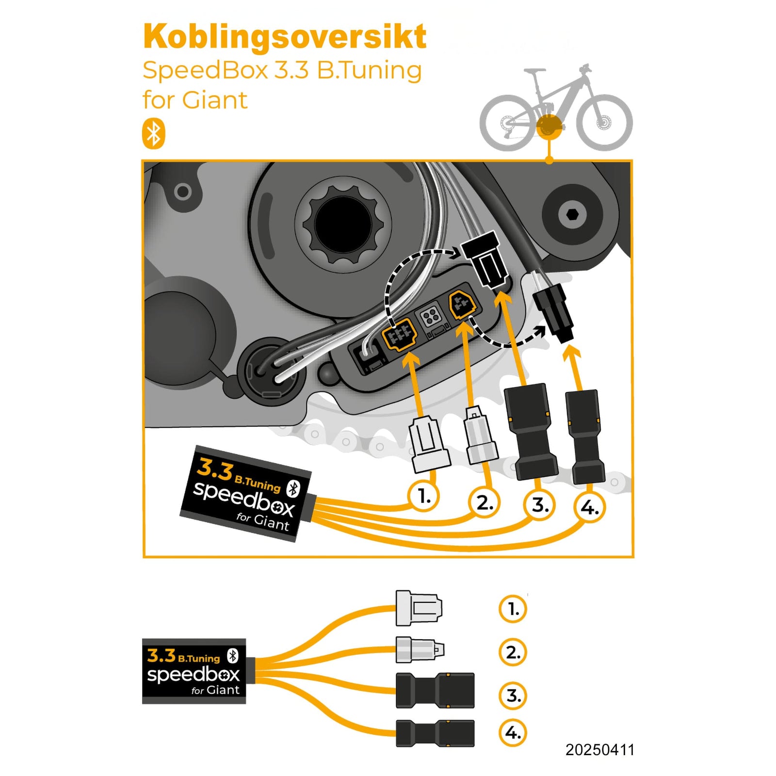 SpeedBox 3.3 B.Tuning for Giant (SyncDrive Pro 2 / SyncDrive Sport 2) - SYKKELTRIM med App! - ebiketech