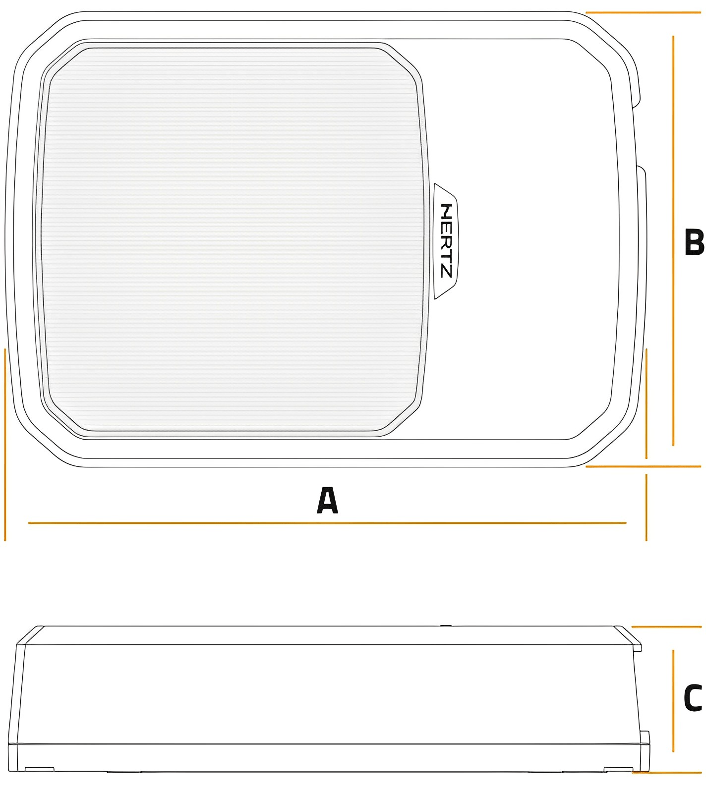 Hertz DBA201F 8" aktiv Subwoofer 440W max - Superflat design - ebiketech