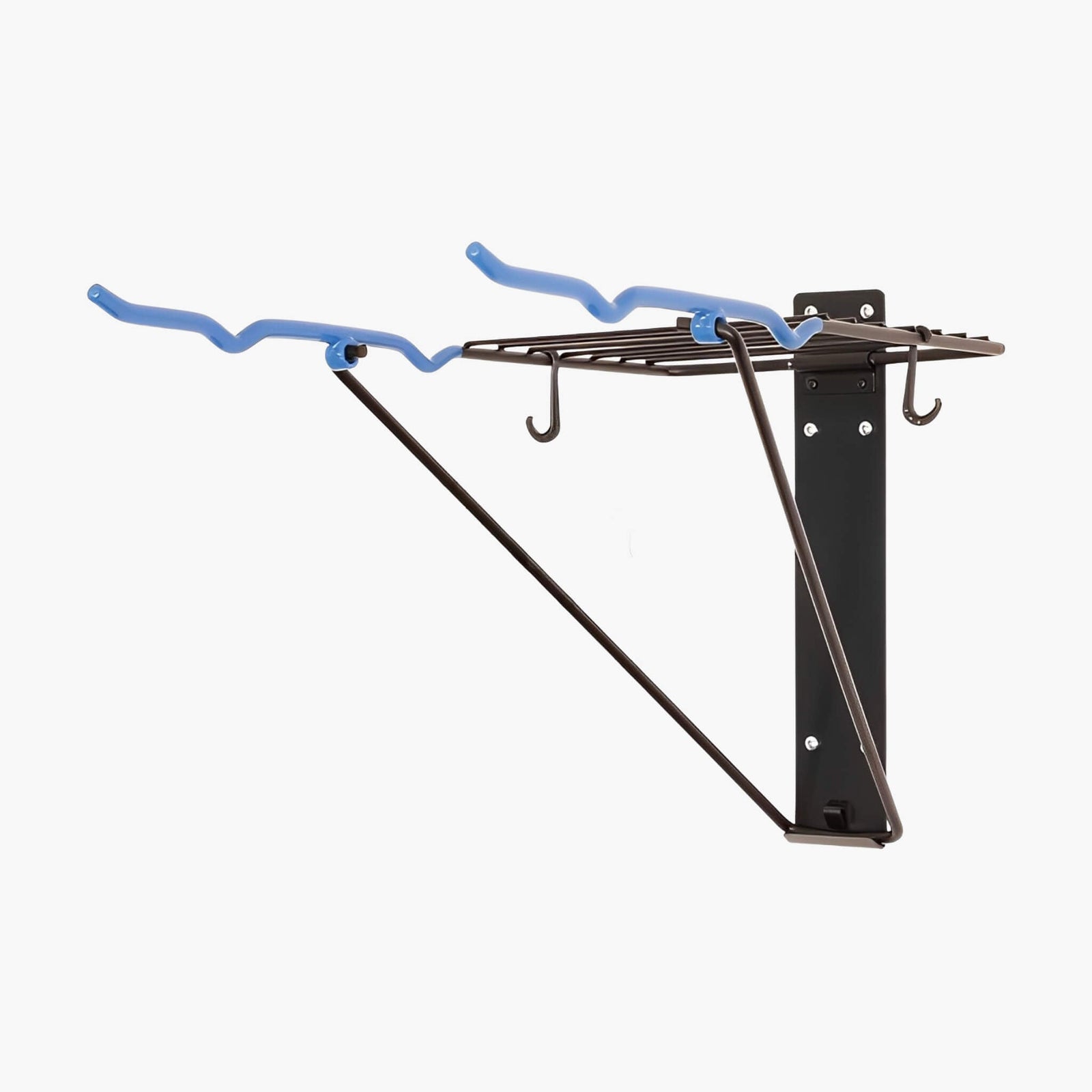 MECYC sykkel veggstativ - for 2 sykeler inkludert hylle - sammenleggbart - ebiketech