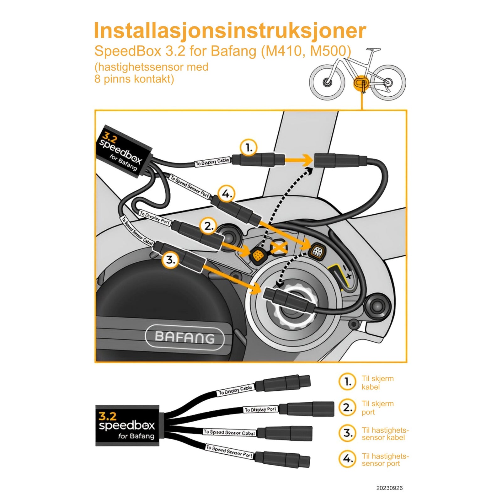 SpeedBox 3.2 for Bafang (M410, M500) - ELSYKKEL-TRIM! - ebiketech