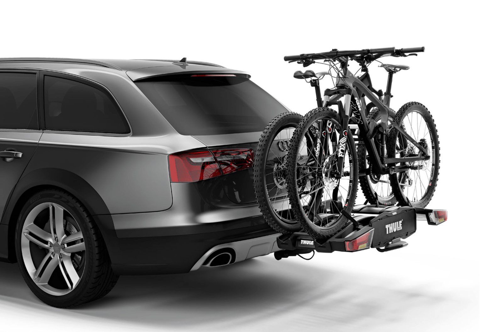 Thule Easyfold XT 2 - Sykkelstativ med tilhengerfeste og plattform til 2 sykler svart/aluminium - ebiketechnology
