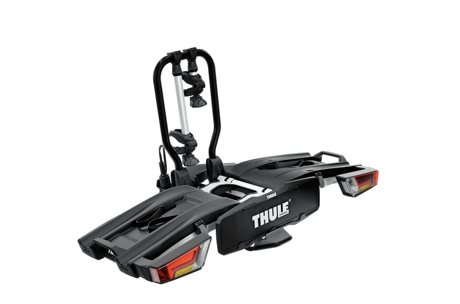 Thule Easyfold XT 2 - Sykkelstativ med tilhengerfeste og plattform til 2 sykler svart/aluminium - ebiketechnology