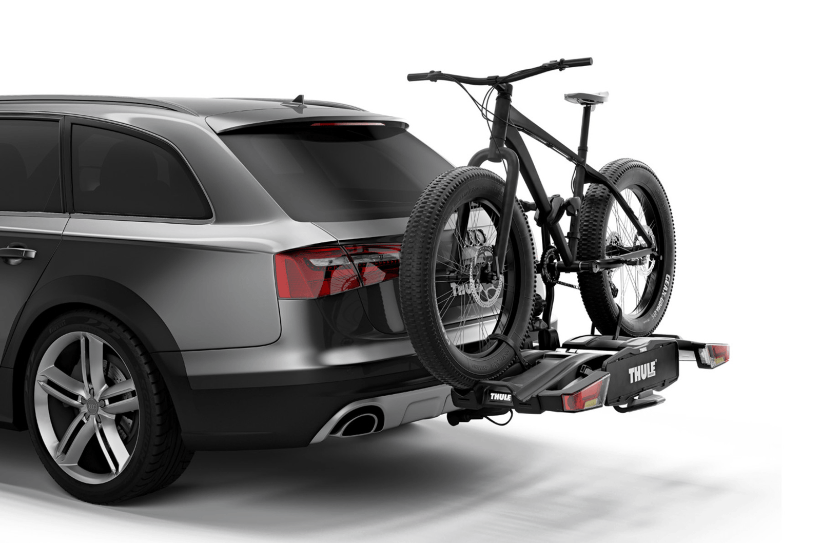 Thule Easyfold XT 2 - Sykkelstativ med tilhengerfeste og plattform til 2 sykler svart/aluminium - ebiketechnology