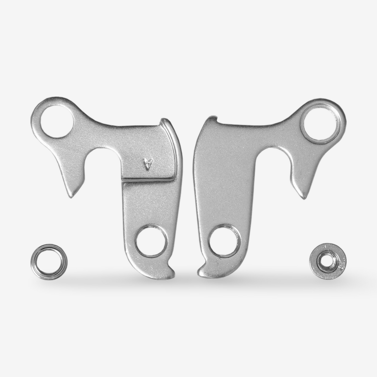 Gear hanger for trekking & MTB frames - alloy cast - mount with one screw/nut - 10mm diameter, outside assembling
