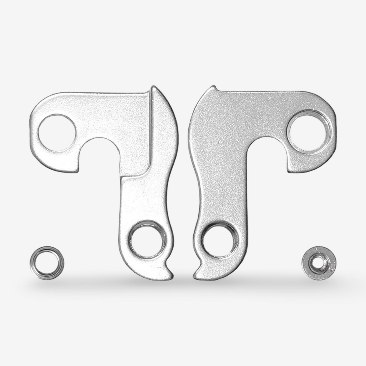 Gear hanger for trekking & MTB frames - alloy cast - mount with one screw/nut - 10mm diameter, outside assembling