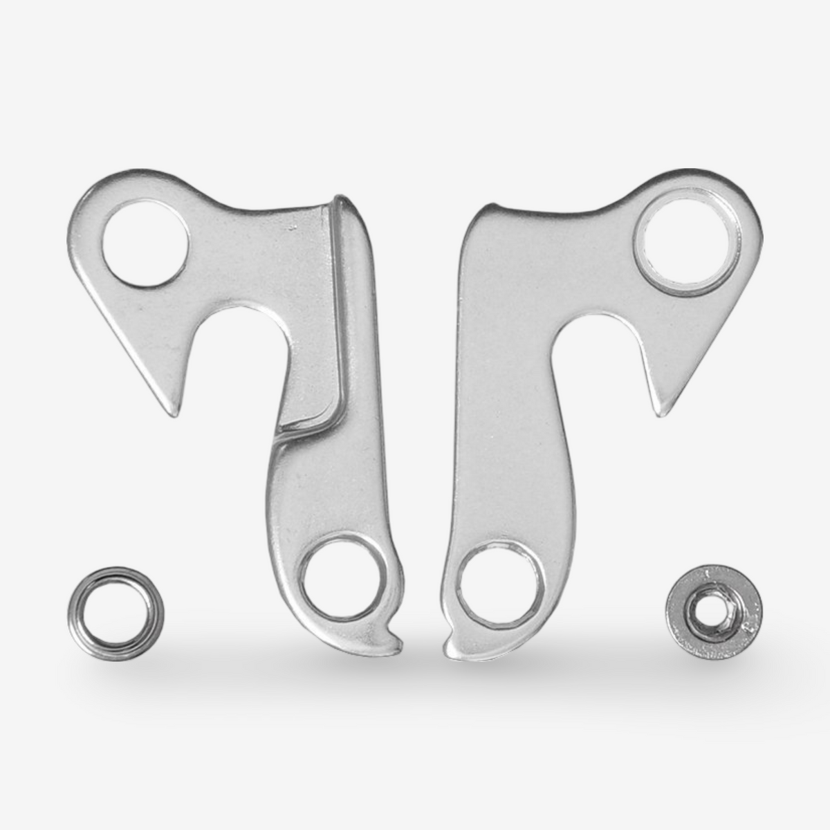 Gear hanger for road frames - alloy cast - mount with one screw/nut - 10mm diameter, outside assembling