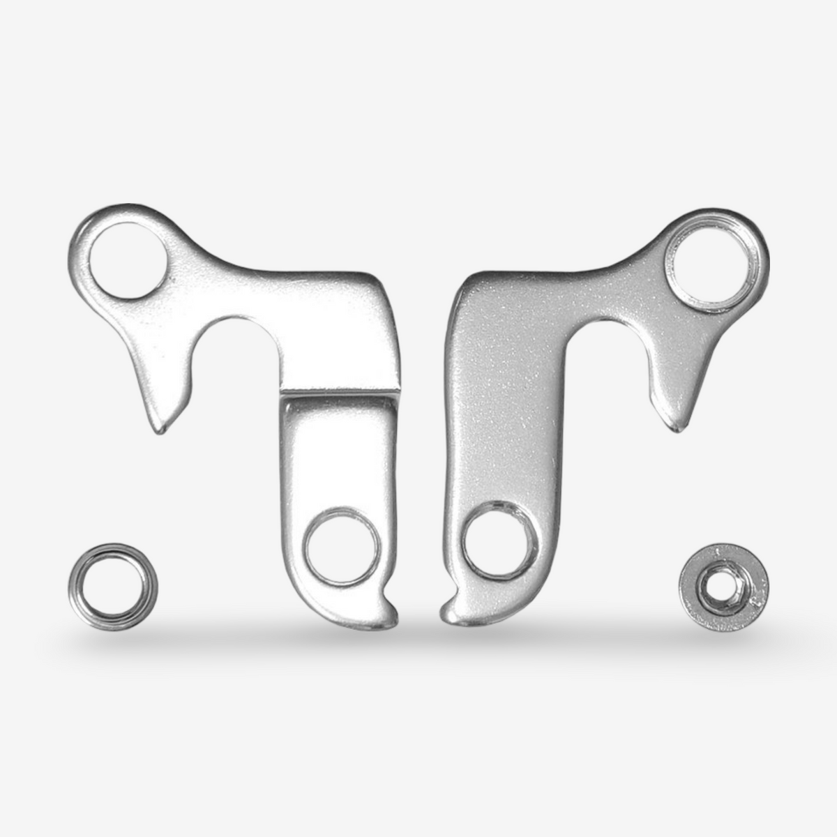Gear hanger for trekking & MTB frames - alloy cast - mount with one screw/nut - 10mm diameter, outside assembling