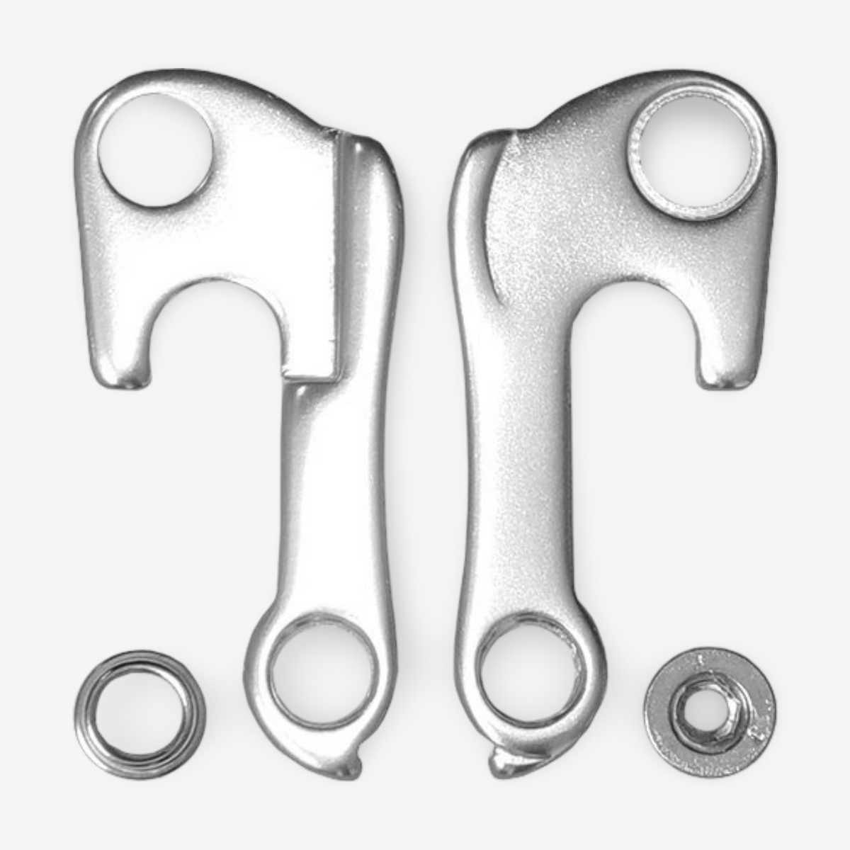 Gear hanger for trekking & MTB frames - alloy cast - mount with one screw/nut - 10mm diameter, outside assembling