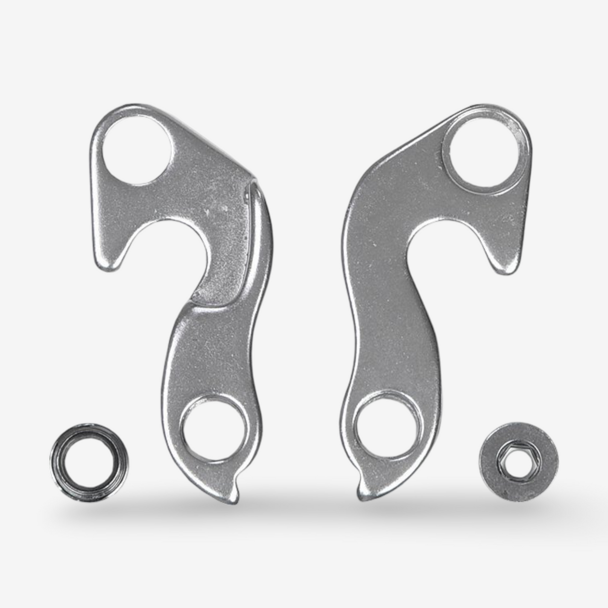 Gear hanger for road frames - alloy cast - mount with one screw/nut - 10mm diameter, outside assembling