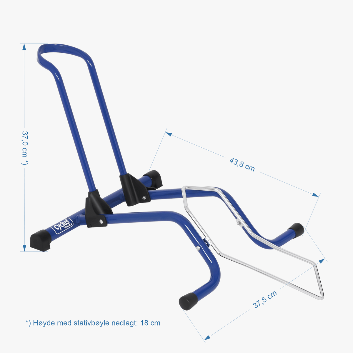 CYCLUS TOOLS Sykkelstativ | For front- og bakhjul 26 "-29" | blå