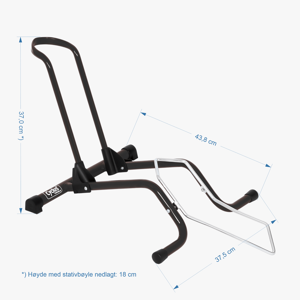 Cyclus Tools Sykkelstativ | For forhjul og bakhul 26 "-29" | svart