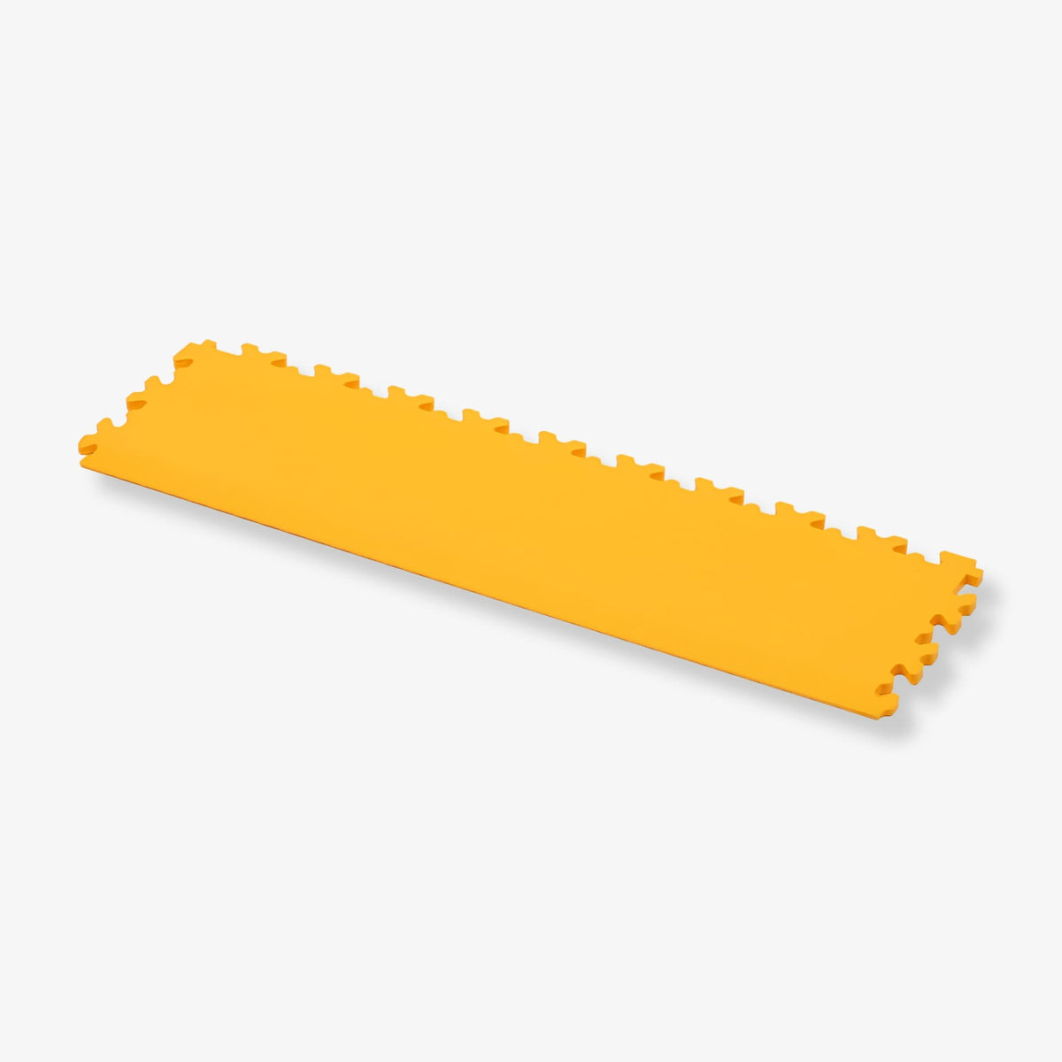 PVC endestripe for verkstedgulvfliser | 50x13,5x0,7 cm | gul | 1 stk