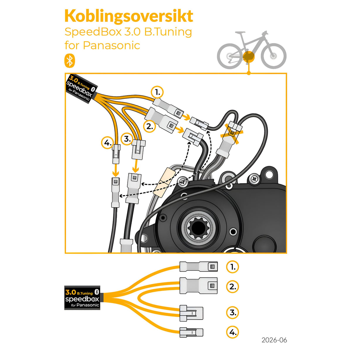 SpeedBox 3.0 B.Tuning for Panasonic (GX serien) Vmax - INNEBYGD ELSYKKELTRIM - OPPHEVER 25 KM/T SPERREN