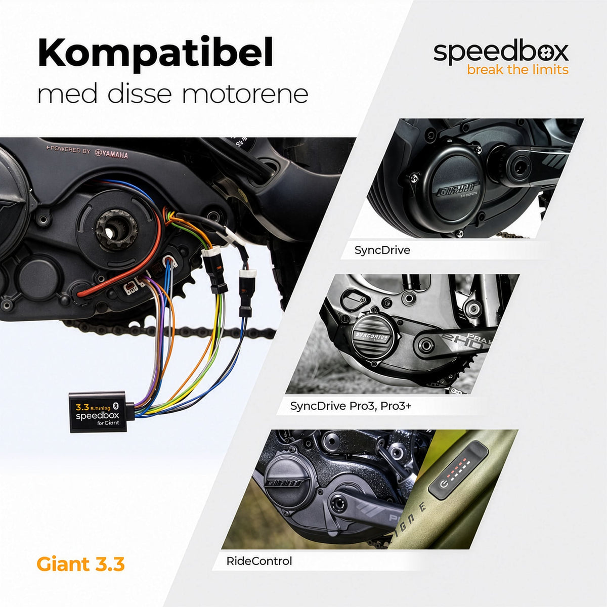 SpeedBox 3.3 for Giant (SyncDrive Pro3 / SyncDrive Pro3X / SyncDrive Pro 2 / SyncDrive Sport 2) - SYKKELTRIM