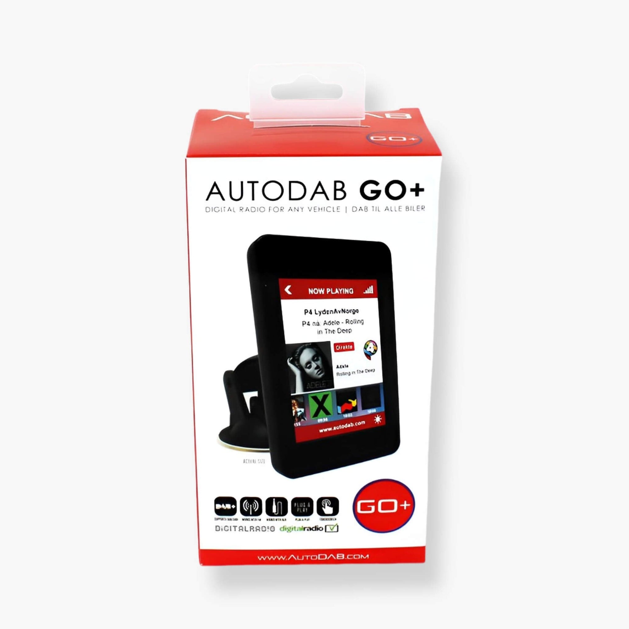 AutoDAB GO+ - DAB integrering med Touchskjerm (inkl. vindusantenne) - Legger DAB/DAB+ digital bilradio til din FM - radio - ebiketech