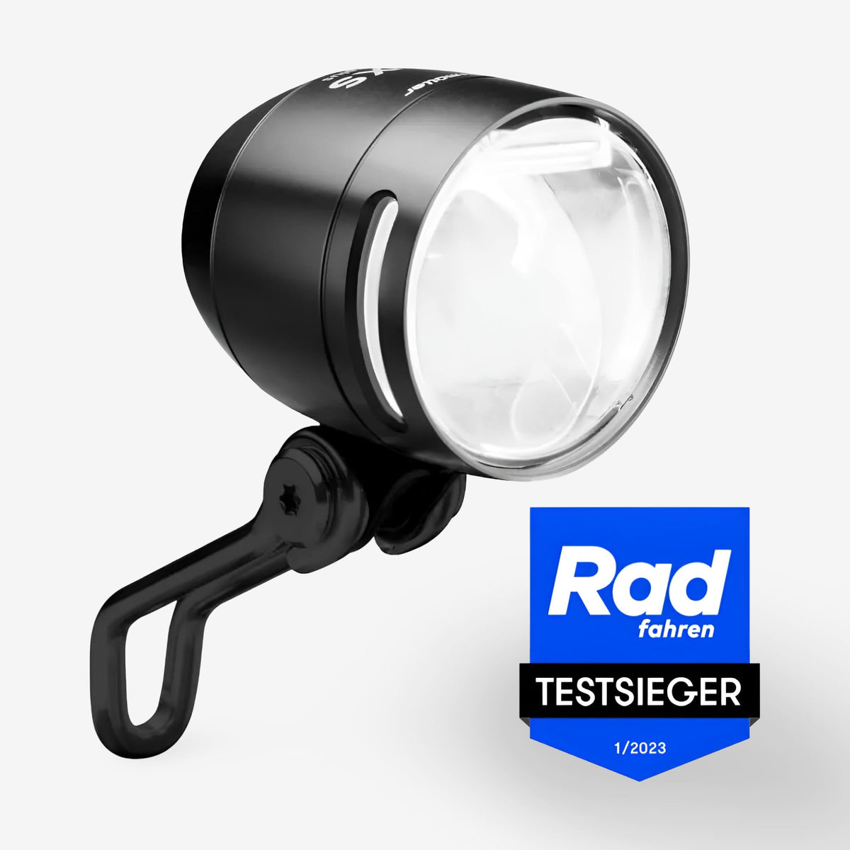 Busch & Müller IQ - XS | Dynamo - Headlight | 70 Lux | svart | Dagtid løpende lys, tuplight - ebiketech