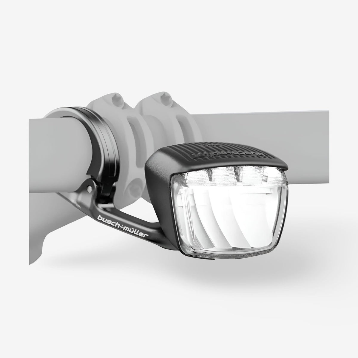 Busch & Müller Lumotec Briq - S E elsykkellykt, 60 lux – sort, DC 6–42 V med baklykt - tilkobling - ebiketech