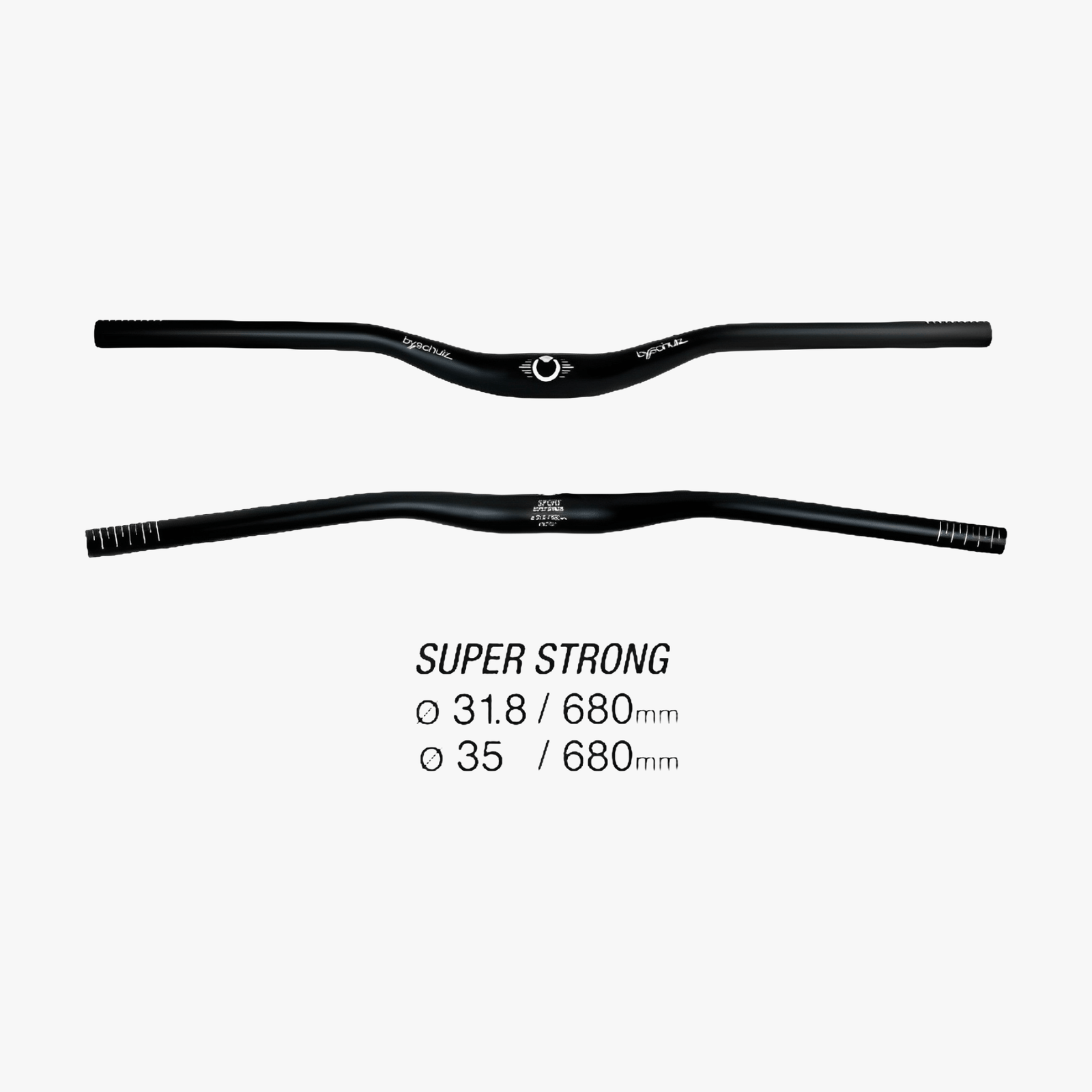 by.schulz Premium Sport Super Strong - Høyt belastbart Aluminiumsstyre for Sportslige City - , Trekking - og Elsykler - Diameter 35mm - 680mm bredde - ebiketech