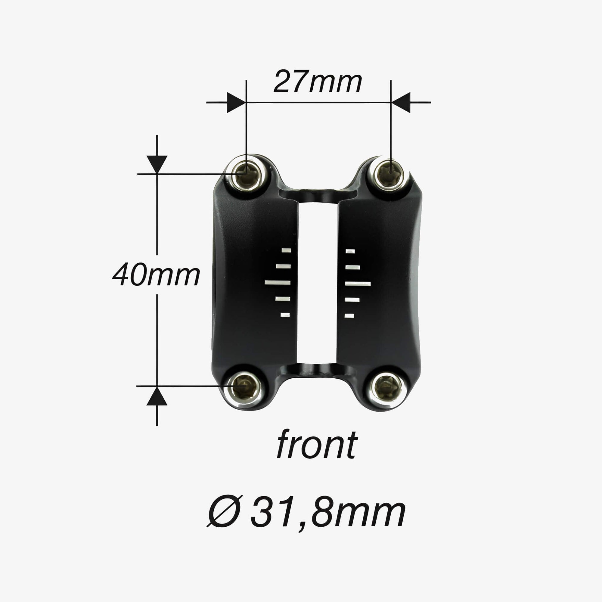 by.schulz SDS Frontdeksel med 4 hull – Perfekt for montering av tilbehør med SDS - ledd/adapter på sykkelstyret - ebiketech