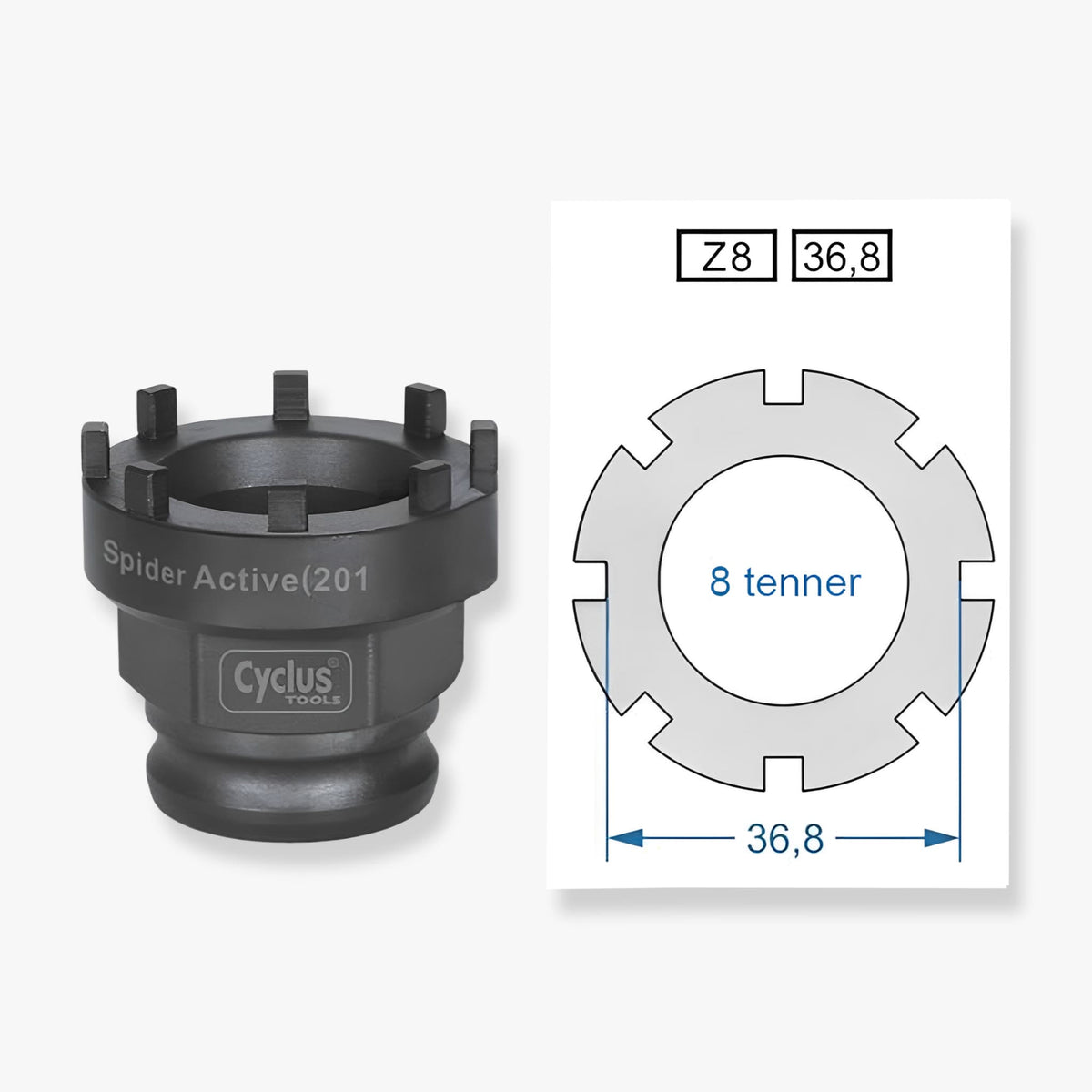 Cyclus Tools Bosch Låsering verktøy | Kompatibel med Bosch BDU 3 og BDU 4 | 3/8" skralle - ebiketech