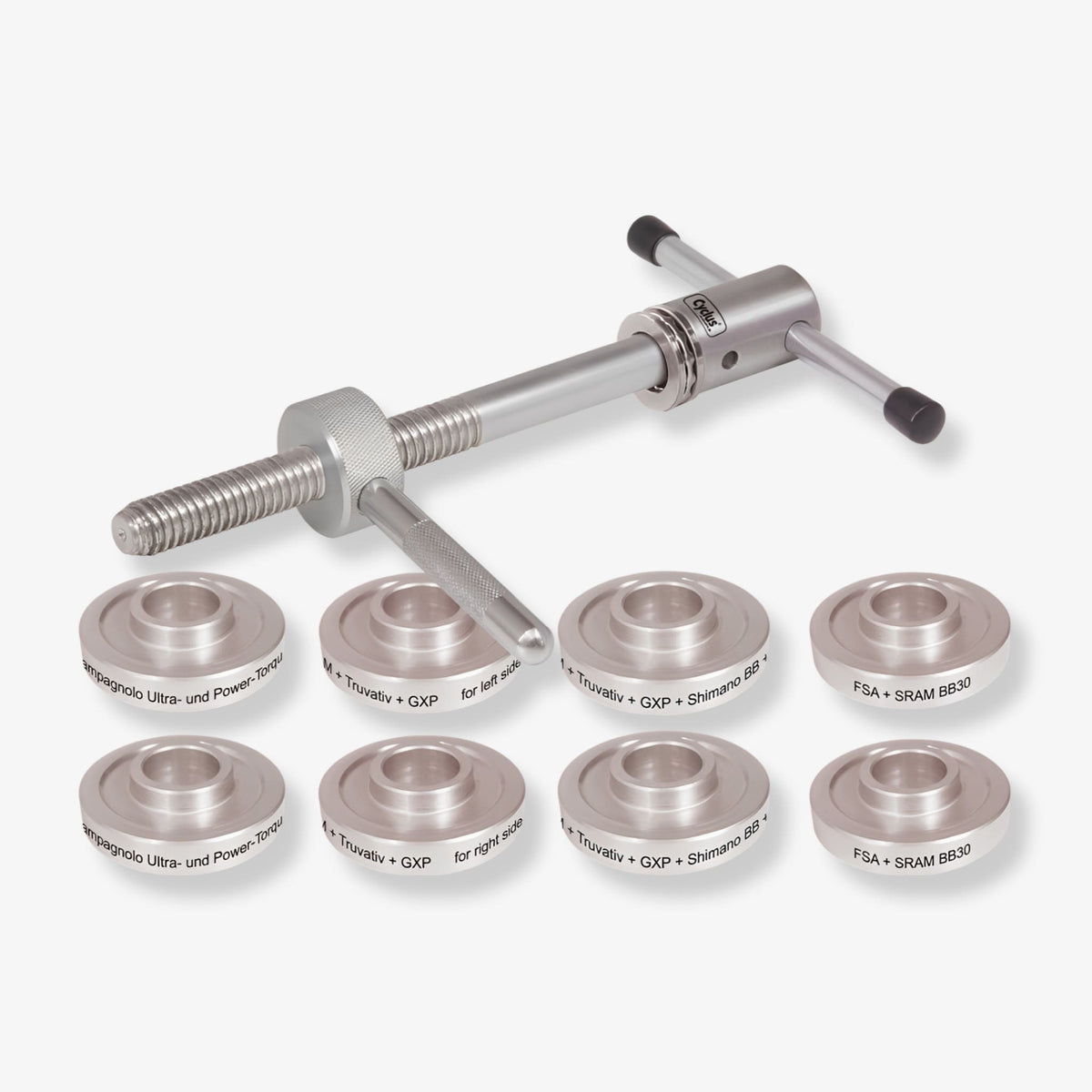 Cyclus Tools Pressfit Set - Trykk på Tool inkl. Trykk ringer (5 sett) - ebiketech