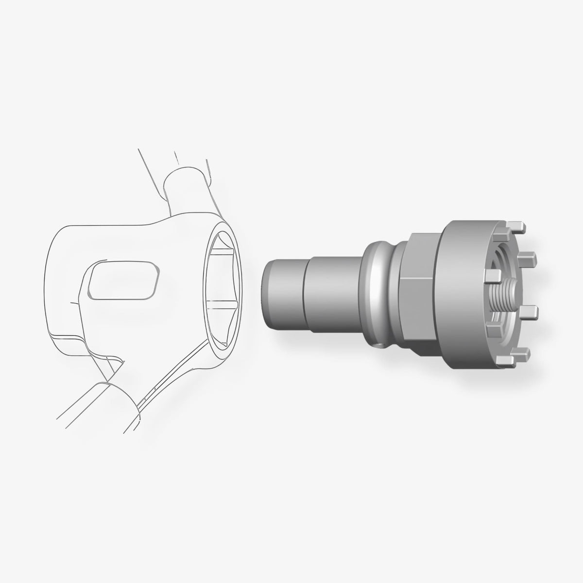 Cyclus Tools Snap.in | Locknut Remover Bosch Spider Active (2017) | Sn.63-W - ebiketech