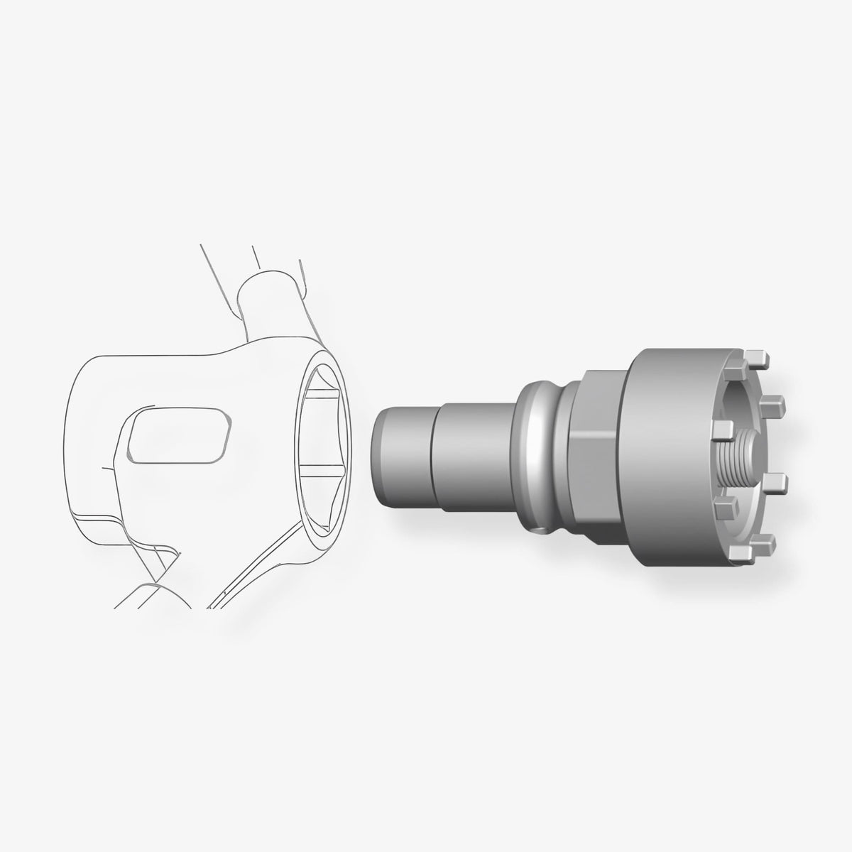 Cyclus Tools Snap.in | Locknut Remover Continental 48V Prime Compatible | SN.67-W - ebiketech