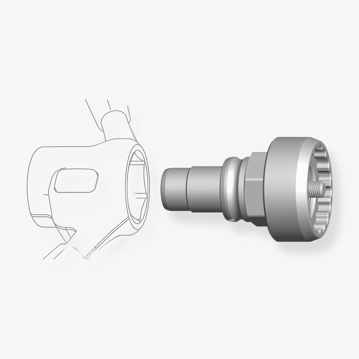 Cyclus Tools Snap.in | Locknut Remover Shimano trinn 6000 kompatible | Sn.68-W - ebiketech