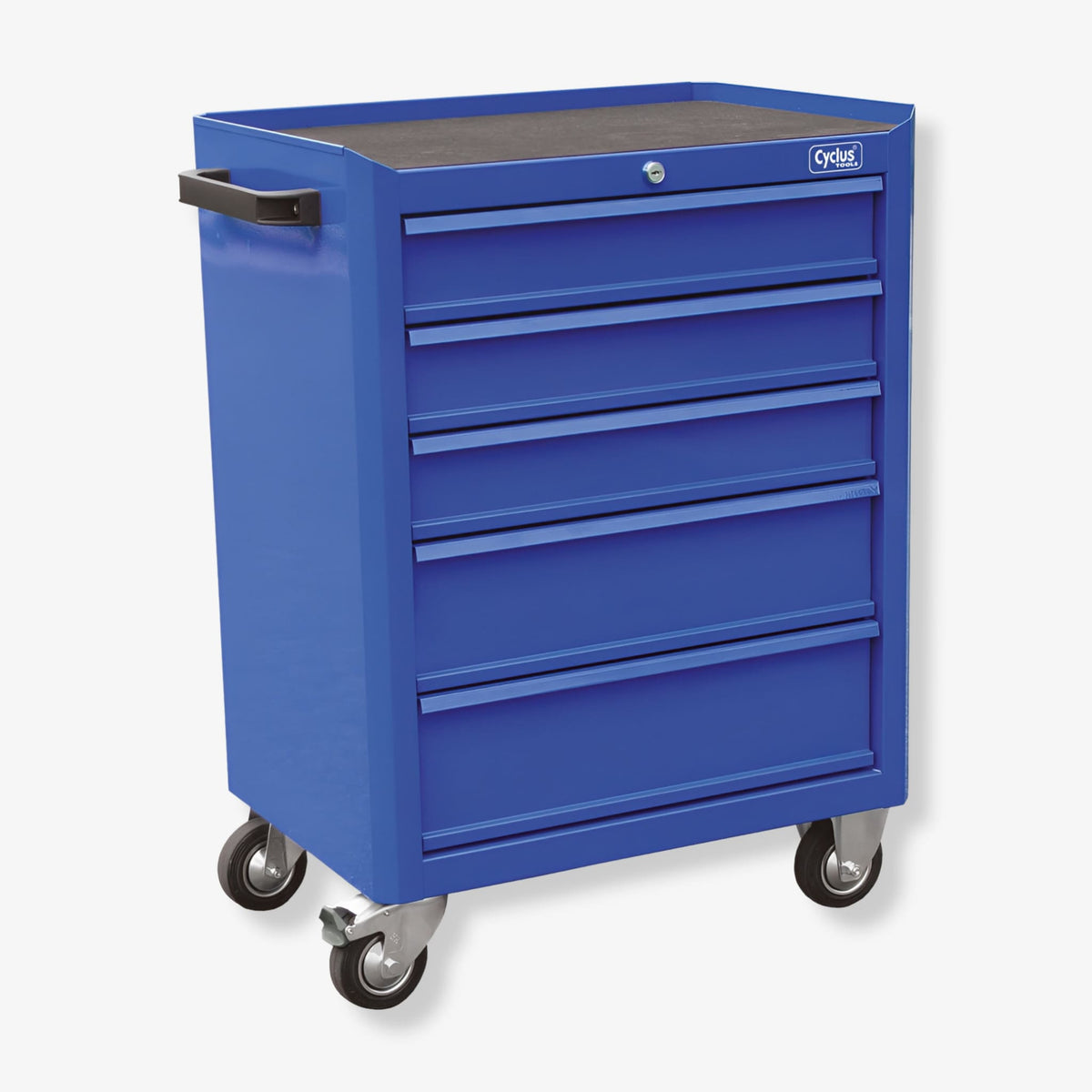 Cyclus Tools Tool Trolley med 5 skuffer | Pulverlakkert blå | Størrelse: H 820/W615/D425, 45 kg - ebiketech
