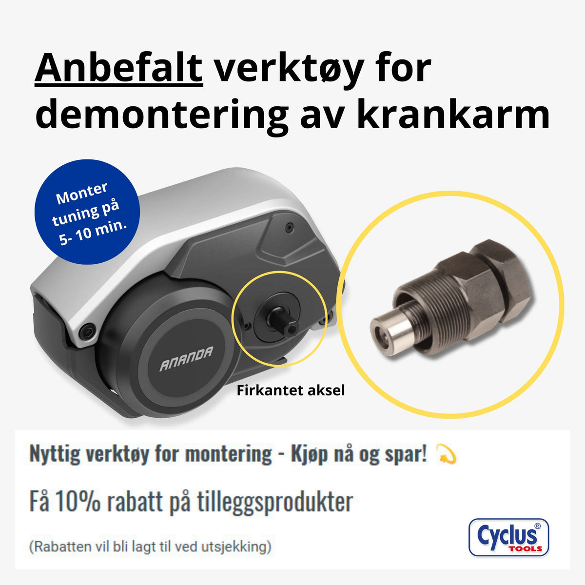 ebiketech 1.0 S for Ananda - opphever hastighetssperren! - ebiketech