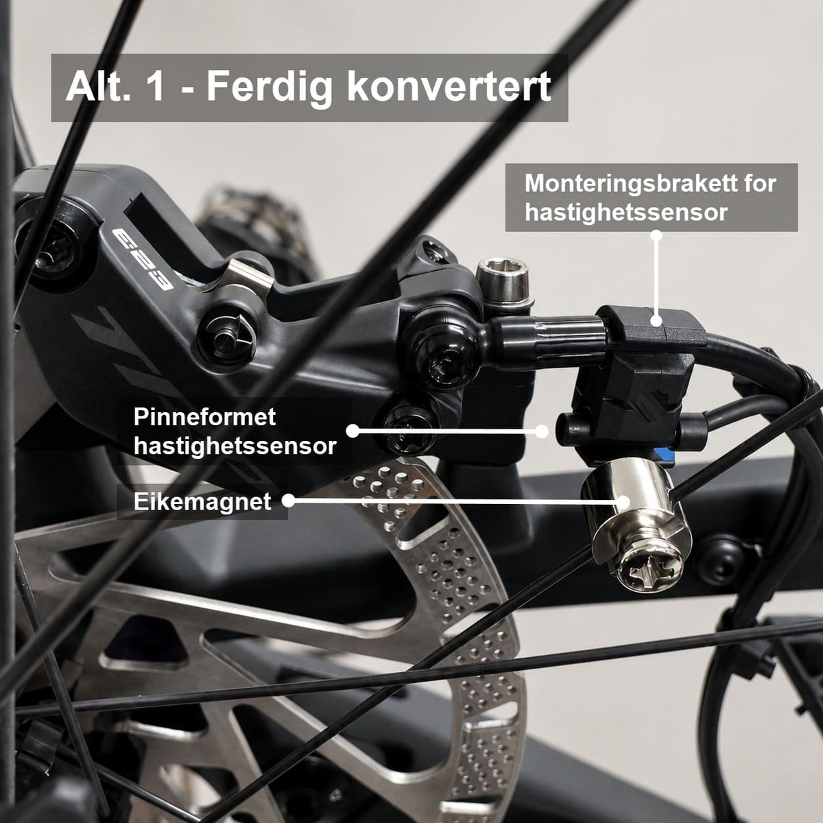 ebiketech 3.0 S Smart Switch for Bosch Smart System + Rim Magnet (med tuning integrert i hastighetssensor) - opphever hastighetssperren! - ebiketech