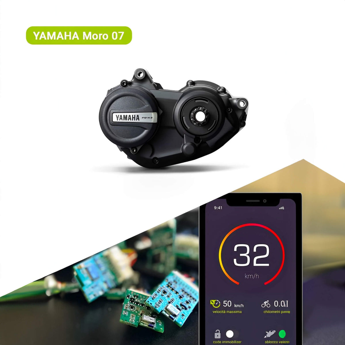 Eplus for Yamaha Moro 07 med Yamaha PW - X3 motor (innebygd tuning kompatibel med Eplus Tuning App!) - ebiketech