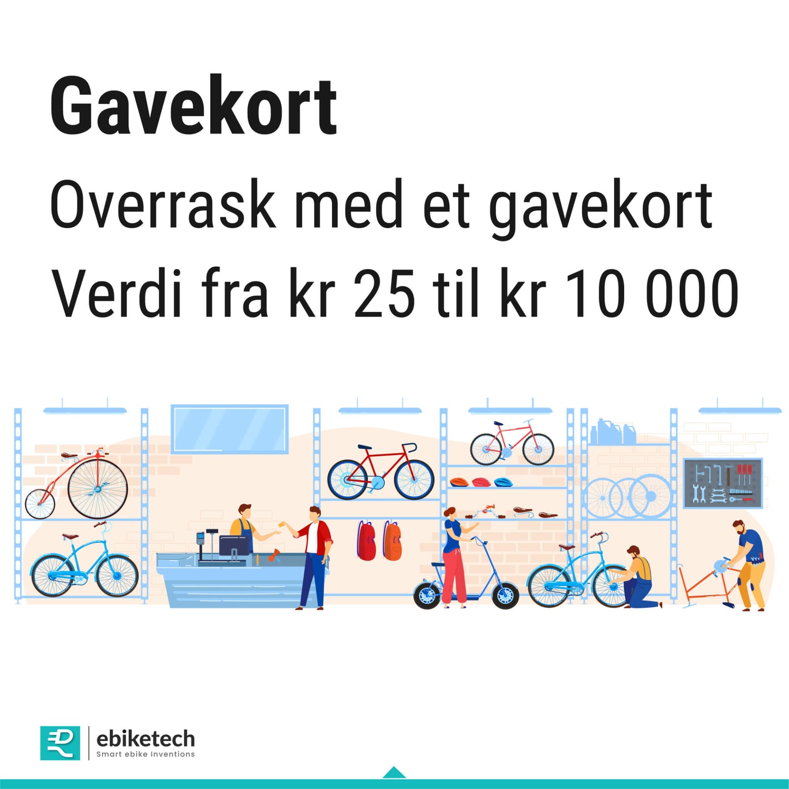 Gavekort fra ebiketech - den perfekte gaveidé - ebiketech