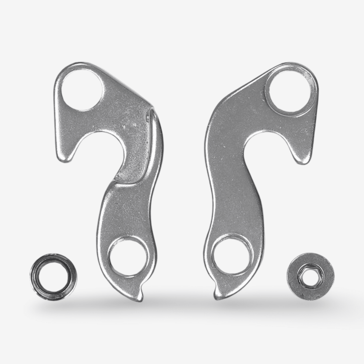 Gear hanger for road frames - alloy cast - mount with one screw/nut - 10mm diameter, outside assembling - ebiketech