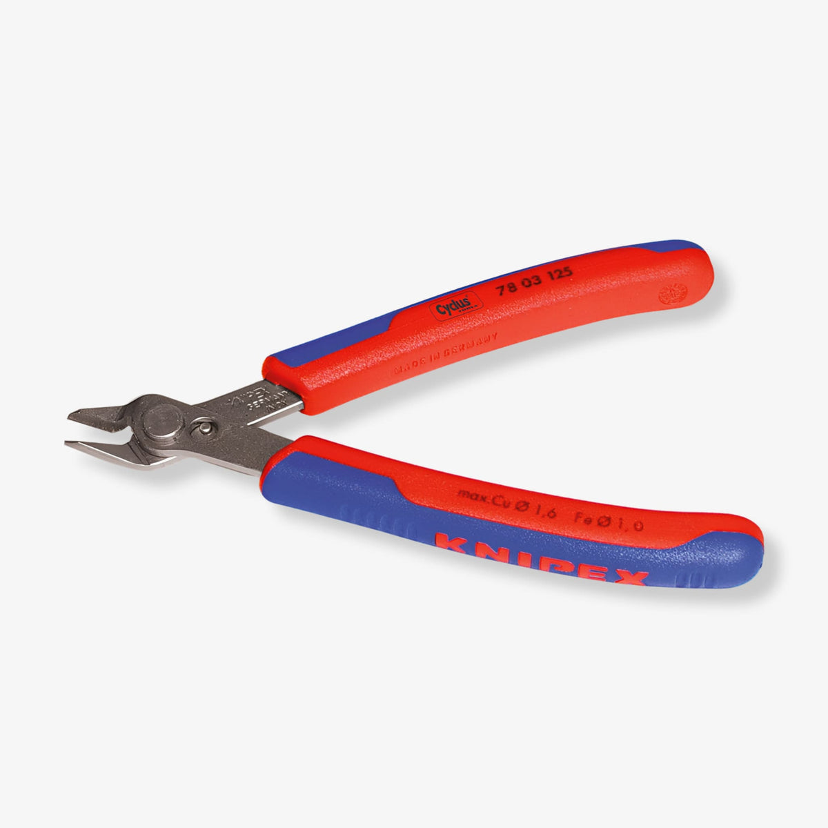 Knipex elektroniske superknips, for ultra-fin skjærearbeid, gummihåndtak - ebiketech