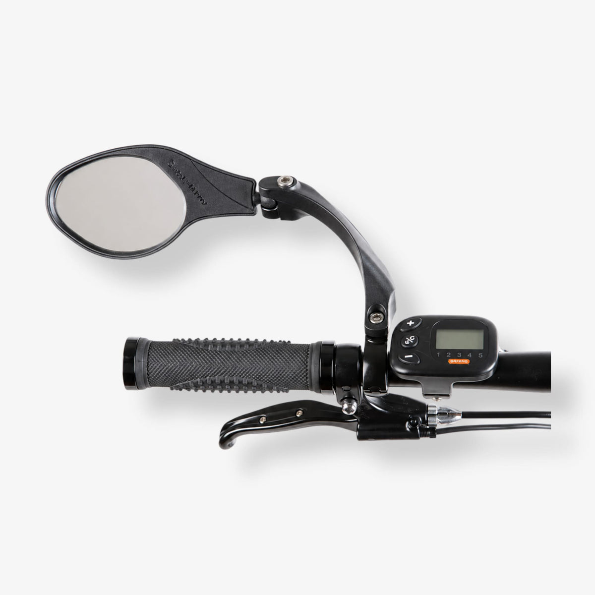 Mirage Uno Sykkelspeil med styreklemme (21,0 mm til 26,0 mm), venstre side - ebiketech