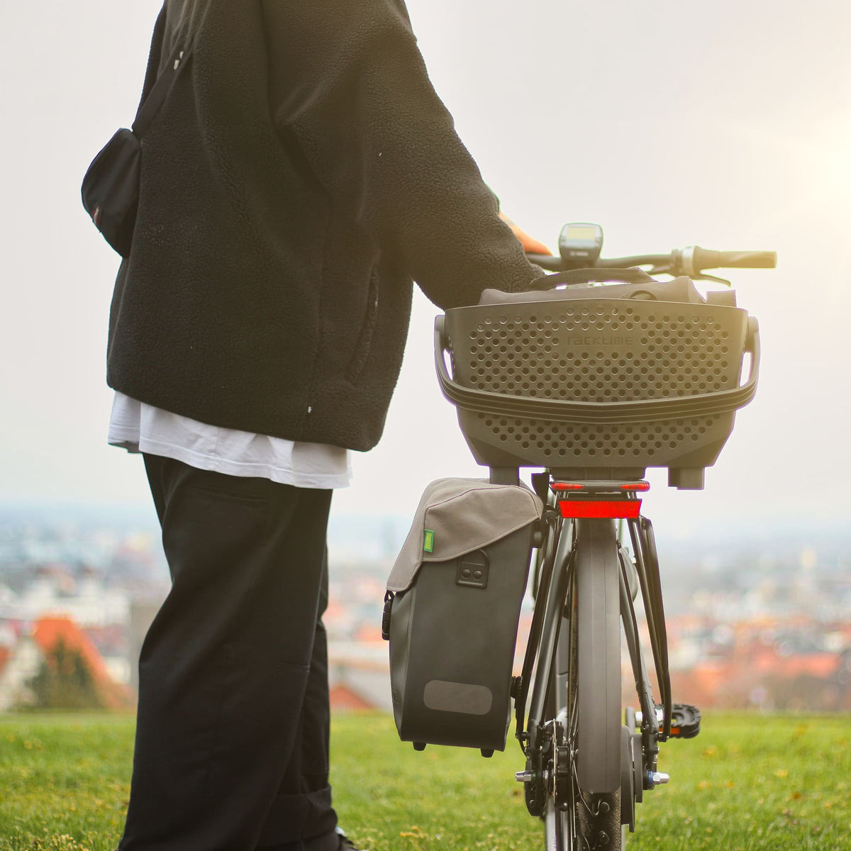 RackTime Baskit Edge 2.0 Basket sykkelkurv inkl. Snapit 2.0 -adapter | svart - ebiketech