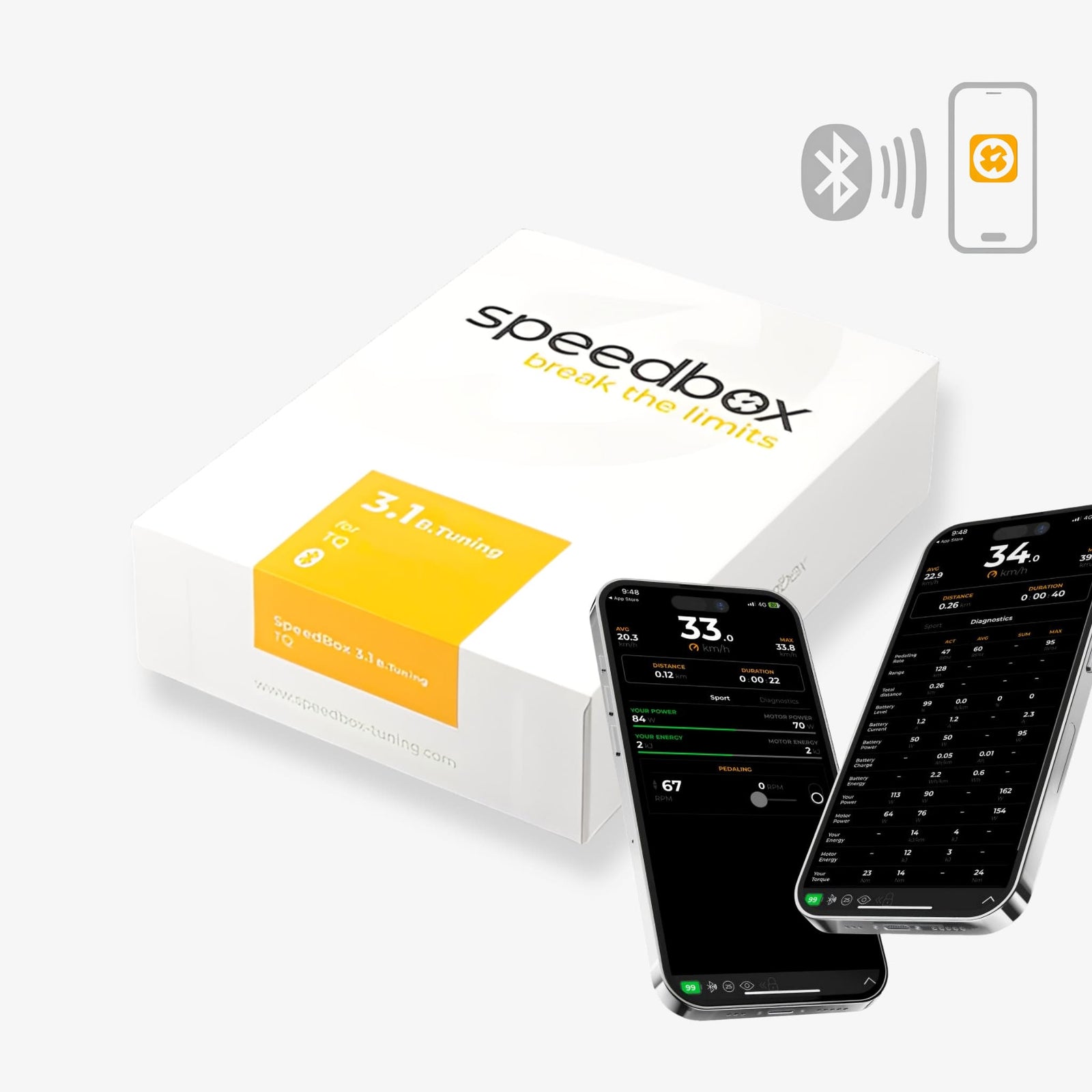 SpeedBox 3.1 B.Tuning for TQ (HPR40, HPR50, HPR60) - ELSYKKEL - TRIM - Opphever hastighetssperren! - ebiketech