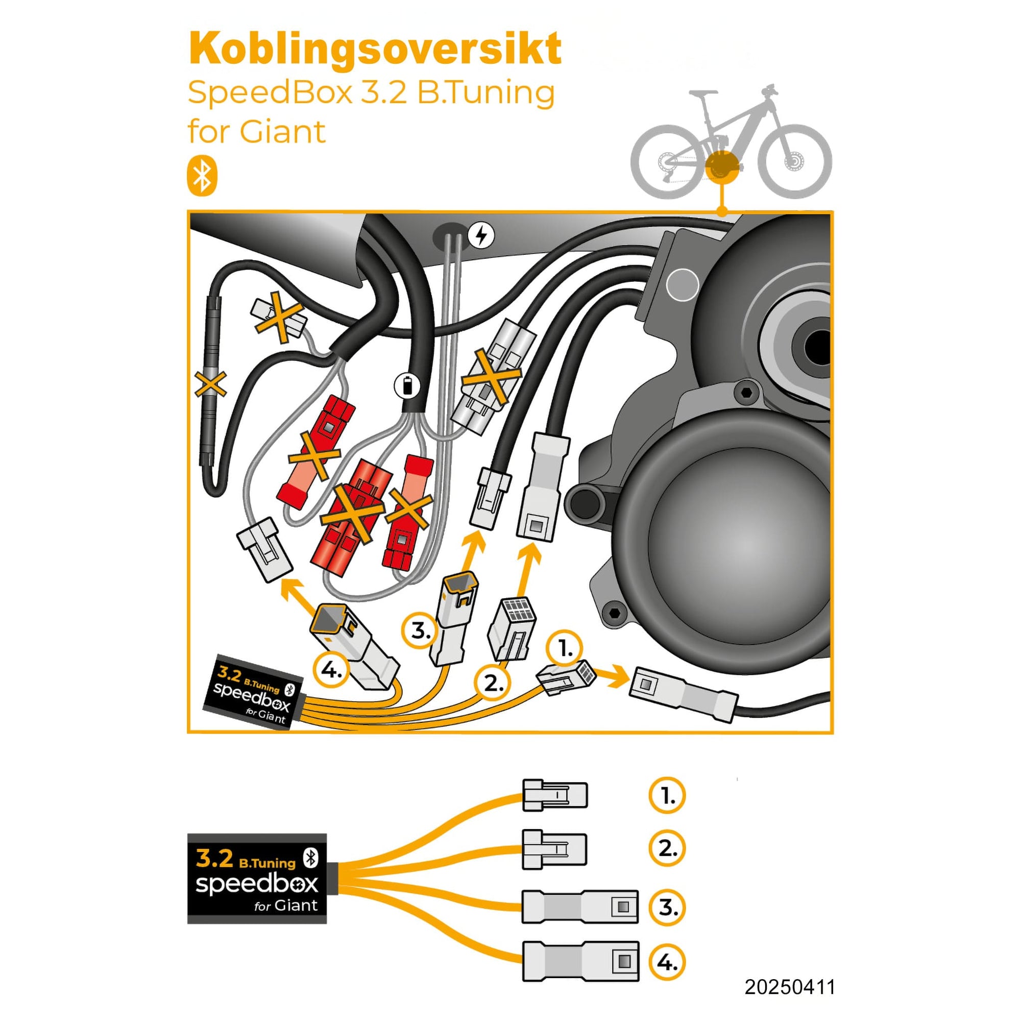 SpeedBox 3.2 B.Tuning for Giant (SyncDrive Sport / SyncDrive Core / SyncDrive Life / SyncDrive 2017 - 2021) - SYKKELTRIM med App! - ebiketech