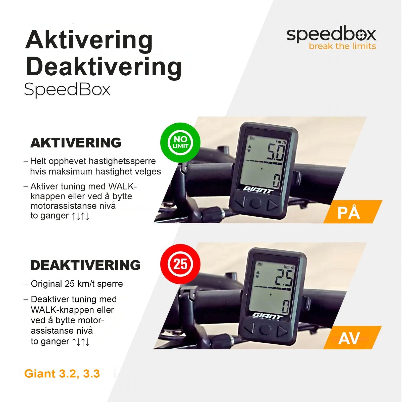 SpeedBox 3.2 for Giant (SyncDrive Sport / SyncDrive Core / SyncDrive Life / SyncDrive 2017 - 2021) - SYKKELTRIM - ebiketech