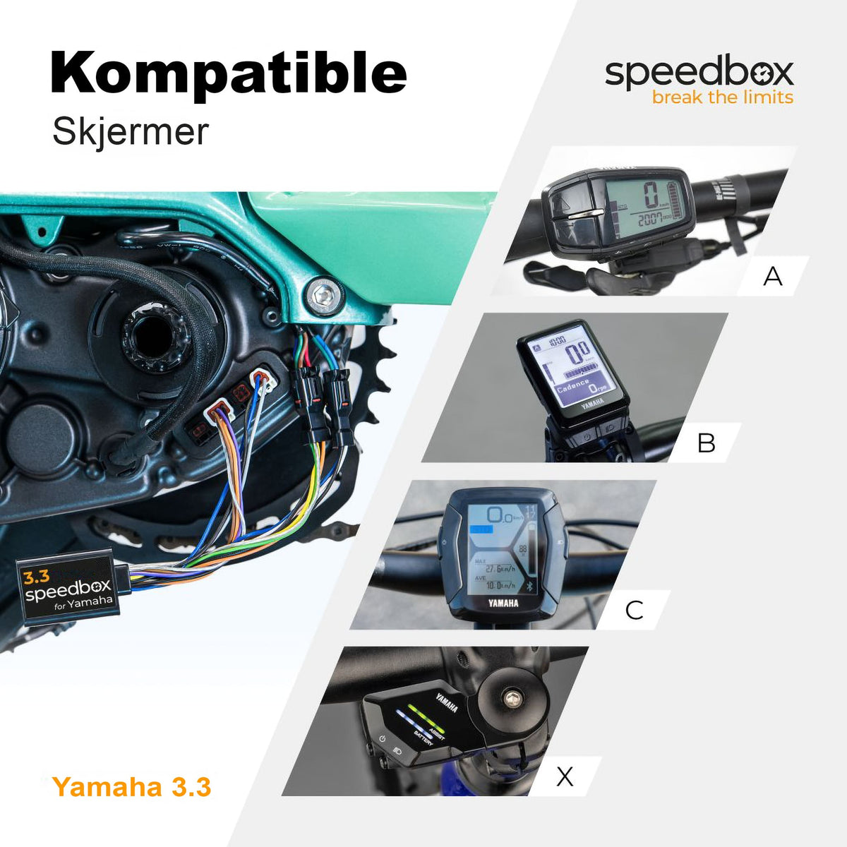 SpeedBox 3.3 for Yamaha (PW - X3, PW - S2, PW - XM) - ELSYKKEL - TRIM! - ebiketech