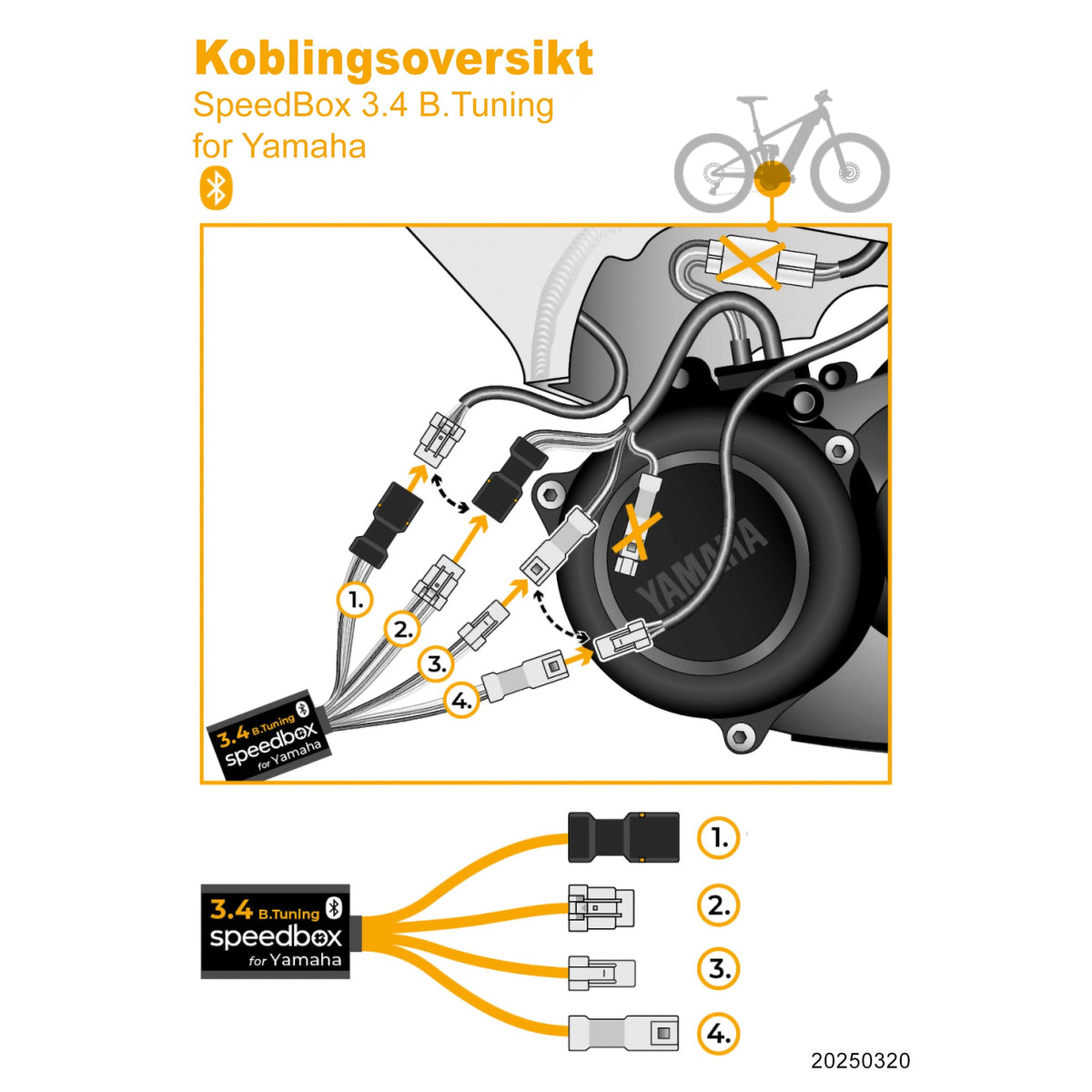 SpeedBox 3.4 B.Tuning for Yamaha (Crosscore RC, Wabash) - ELSYKKEL - TRIM med App! - ebiketech