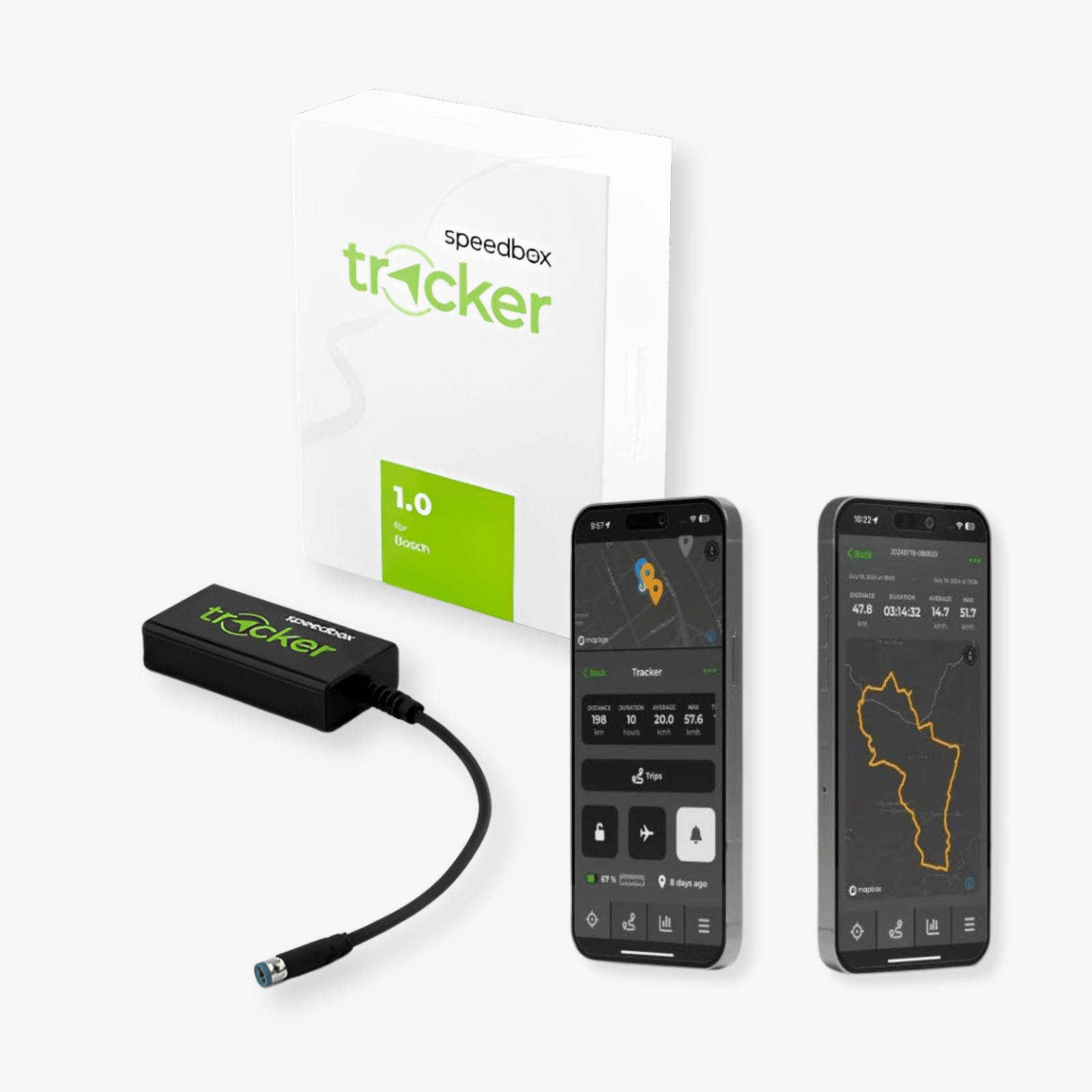 SpeedBox Tracker for Bosch (inkludert App løsning) - Skjult sporingsløsning 24x7 for elsykkel! - ebiketech