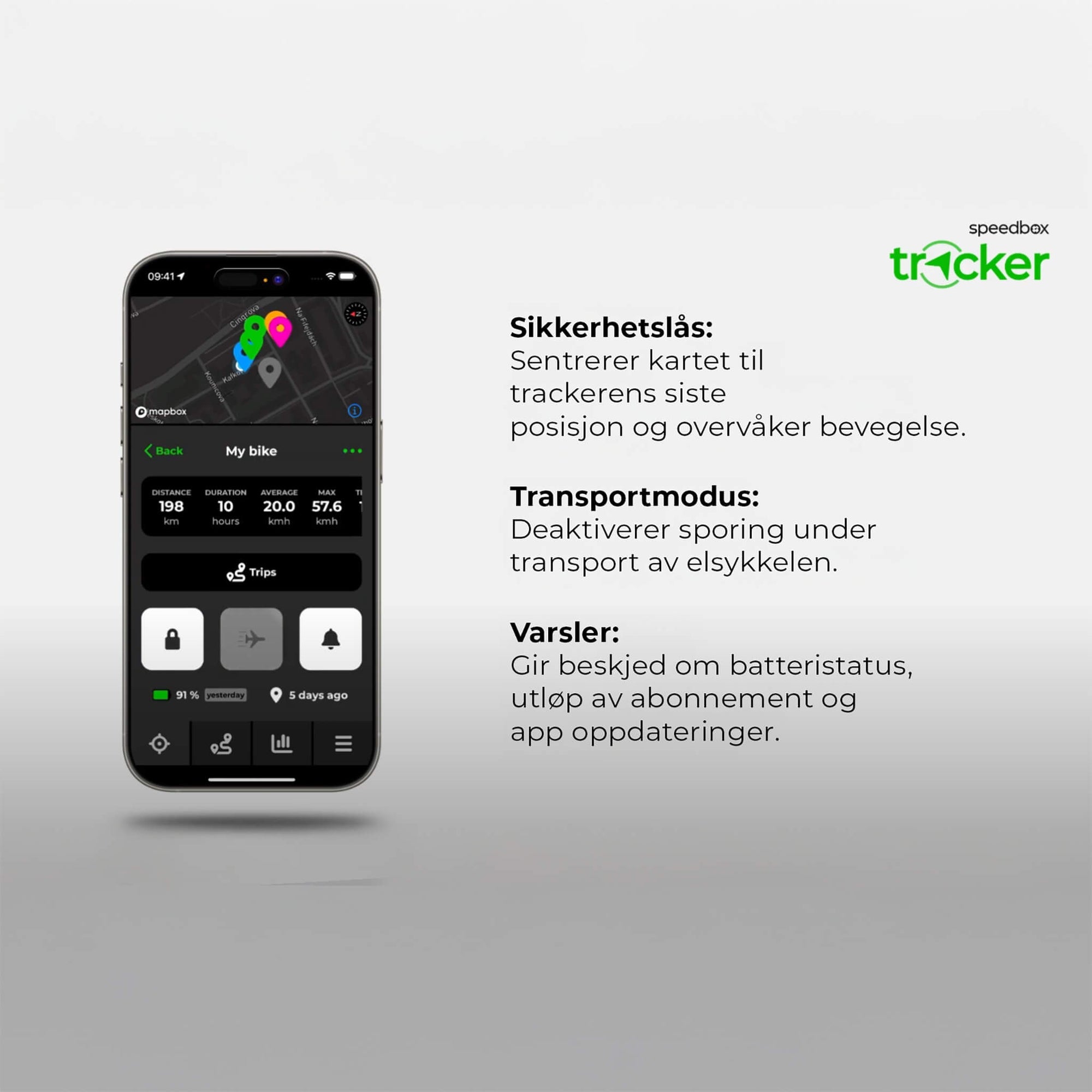 SpeedBox Tracker for Bosch (inkludert App løsning) - Skjult sporingsløsning 24x7 for elsykkel! - ebiketech