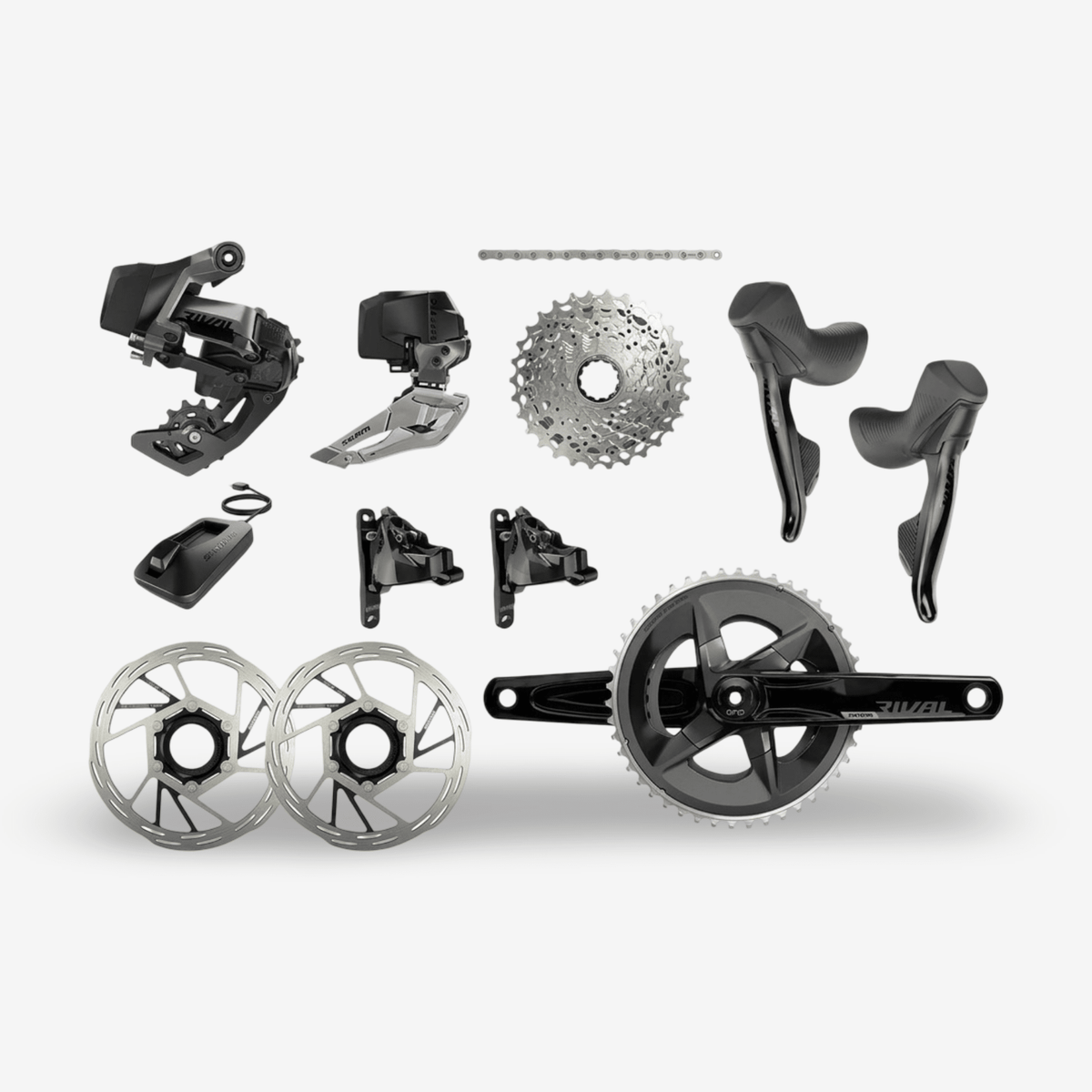 SRAM Rival eTap AXS 2x12s Road groupset | Complete set 8 pieces, cassette 10/36, crank 35/48 - ebiketech