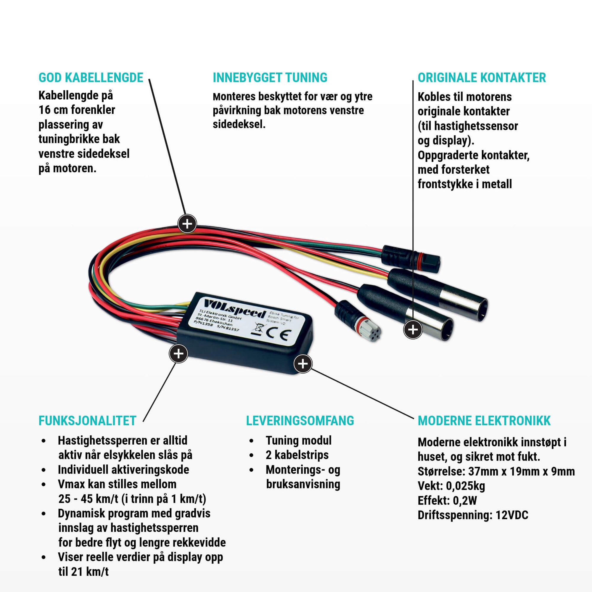 VOLspeed Tuning for elsykler med Bosch Smart System V2 - Oppgradert | 2022 - 2024 - ebiketech